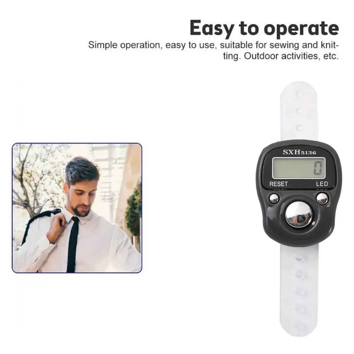 Easy-to-operate classic strap counter