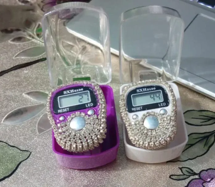Embellished counters presented in gift cases